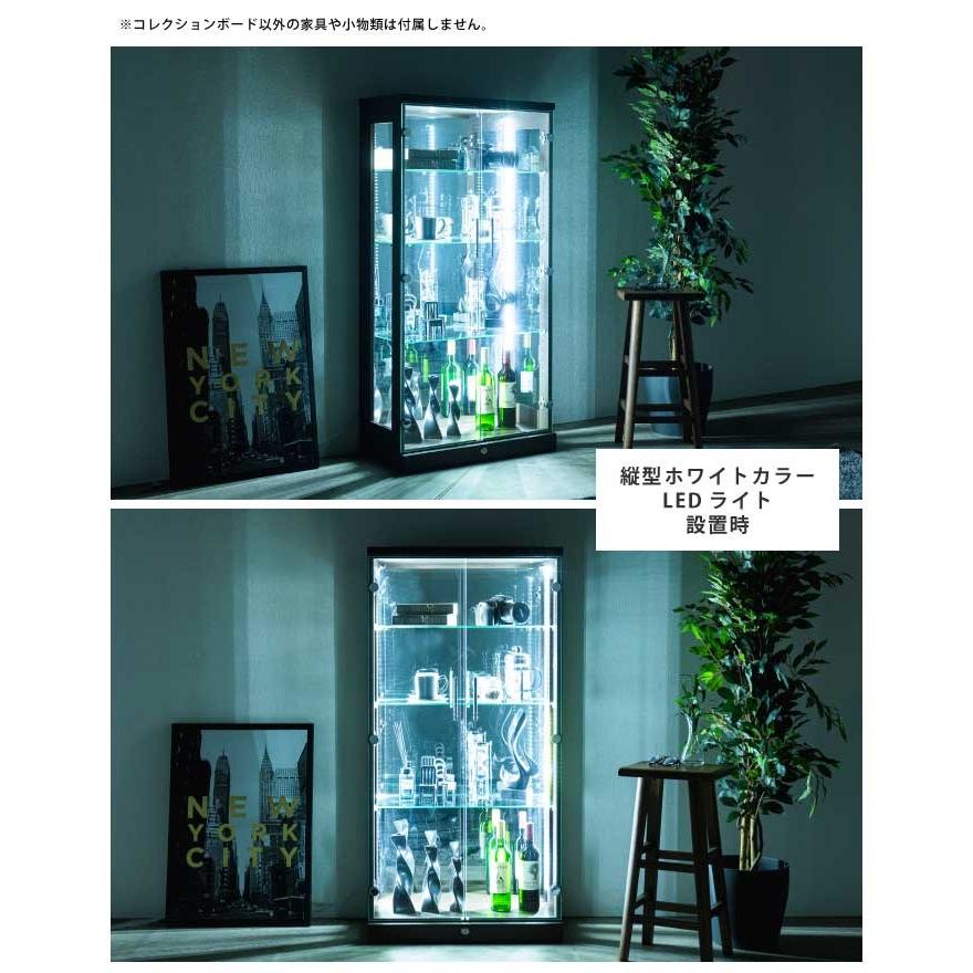 コレクションケース コーナー ガラス 幅64cm 高さ129cm 完成品 鍵付き