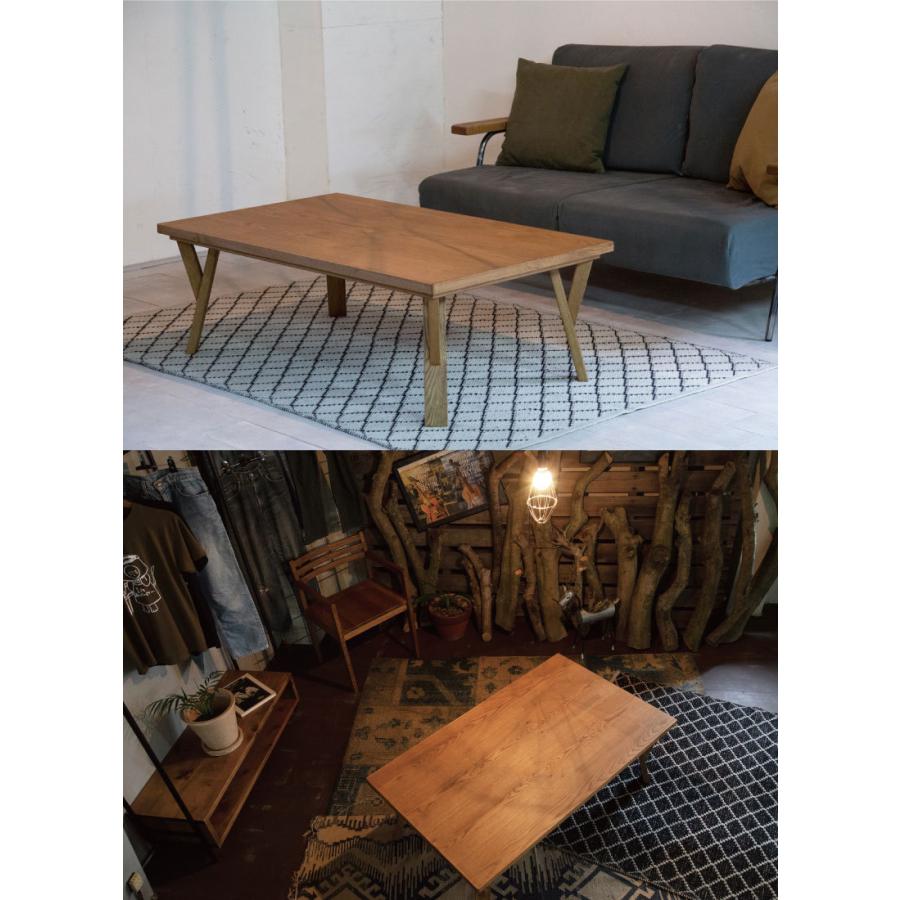 長方形こたつ 幅120×70cm 国産 オーク突板 オーク無垢材 手元