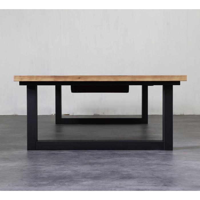 日美 日本製 こたつ 幅180×90cm 国産 ウォールナット突板 イエロー