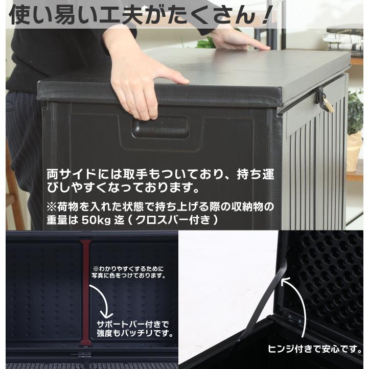 屋外収納 収納ボックス 防水仕様 190L 大容量 収納BOXベンチ ベランダ