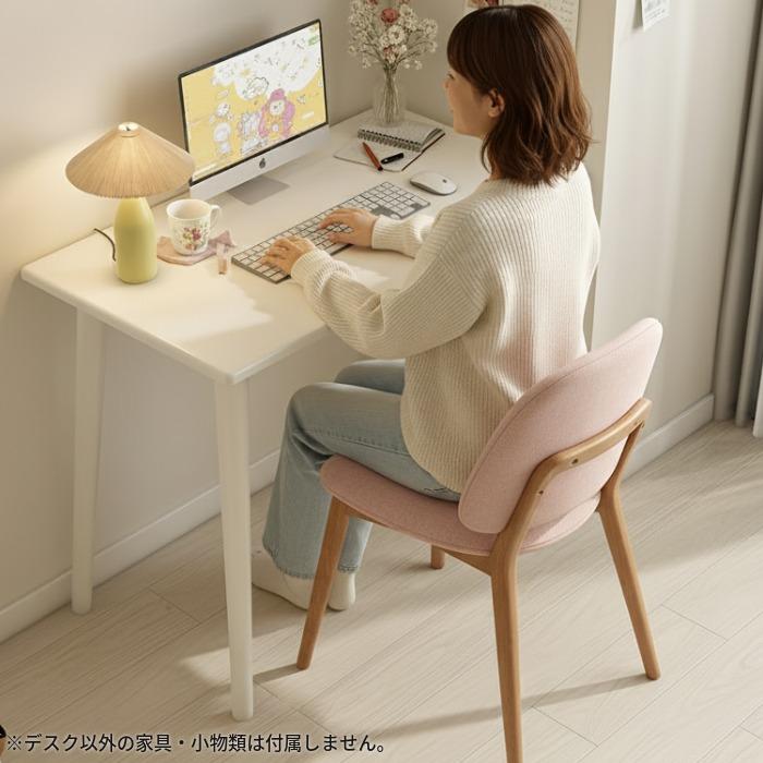 3色より[新品]デスク 幅90cm 奥行50cm 天然木 木製 パソコンデスク