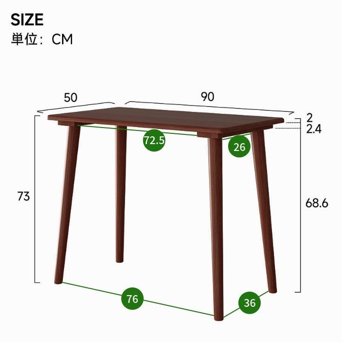 3色より[新品]デスク 幅90cm 奥行50cm 天然木 木製 パソコンデスク