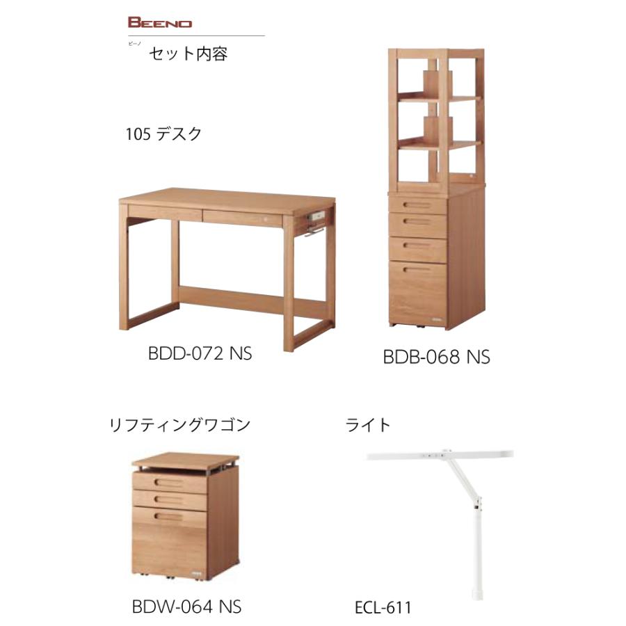 KOIZUMI（コイズミ） 学習机 ビーノ BEENO 学習デスク 4点セット BEENO