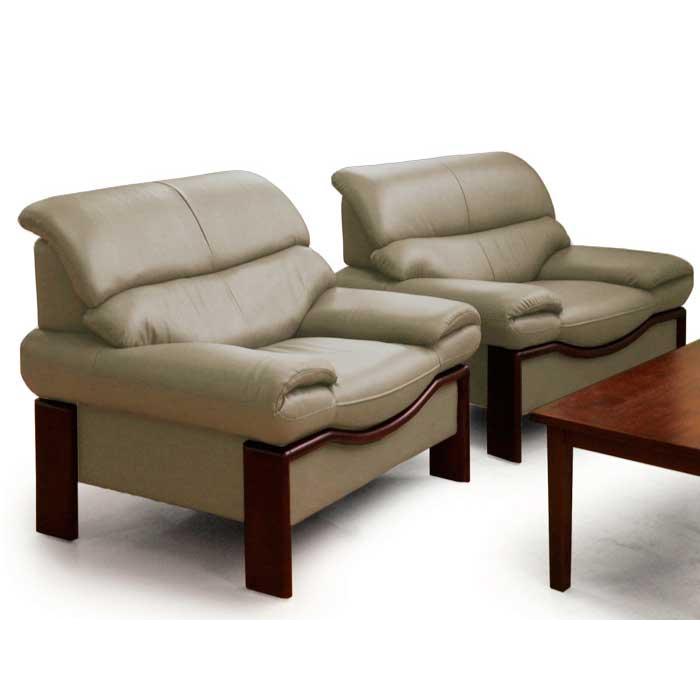 ソファセット　本革　未使用品 法人宛 送料無料 応接ソファー ソファセット 本革張り 牛革 1人掛け