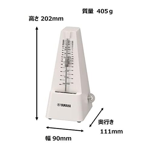 ヤマハYAMAHA メトロノーム アイボリー MP-90IV 定番の三角錐スタイル マット仕上げにより指紋が付きにくい仕様 ゼンマイ駆動｜kaai-store｜02