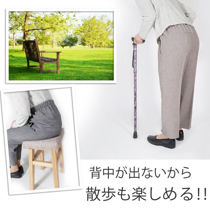 シニアファッション 夏 涼しい 母の日 おすすめ ひんやり 後ろが長い Ｃライン パンツ 股下55cm 品番9438 | ブランド登録なし | 05
