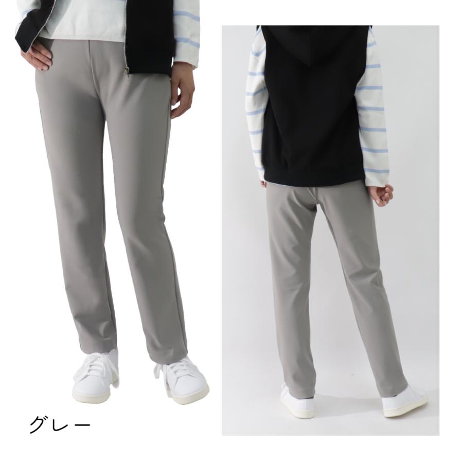 レディースパンツ 動きやすい ストレッチ ストレート パンツ 楽 細見え