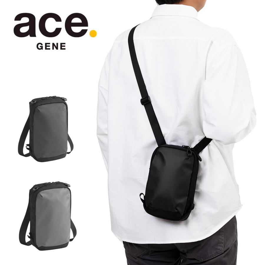 エース（ace．）/ace．GENE ショルダーバッグ 縦型 ace. GENE LABEL エース ショルダーバッグ ラグレンティスクロス 縦型