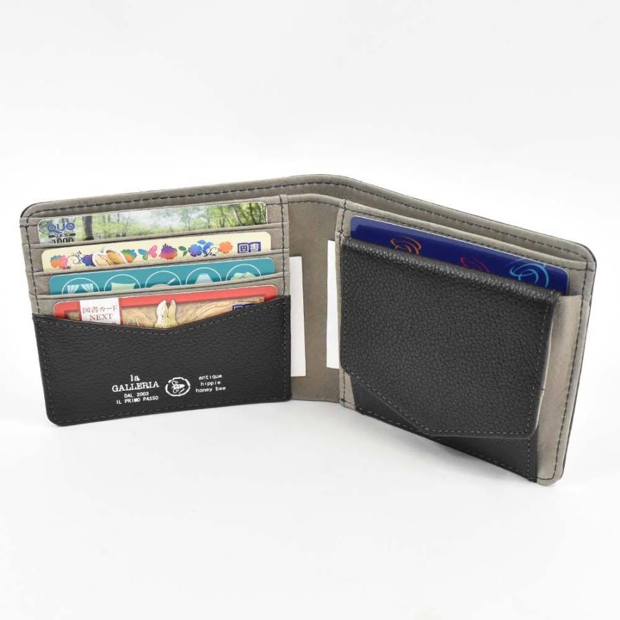 la GALLERIA（ラ・ガレリア） 財布 二つ折り 本革 メンズ レディース