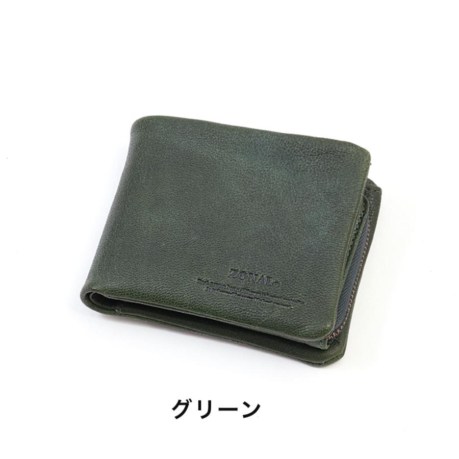 ZONALe 財布 二つ折り ゾナール 二つ折り財布 本革 革 レザー