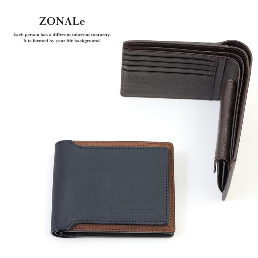 ZONALe 財布 二つ折り ゾナール 二つ折り財布 本革 革 レザー ZONALe 財布 二つ折り ゾナール 二つ折り財布 本革 革 レザー