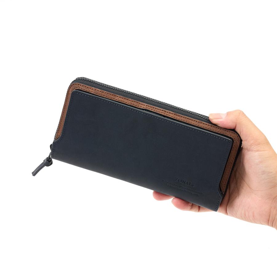 ZONALe 長財布 ゾナール ラウンドファスナー 財布 本革 革