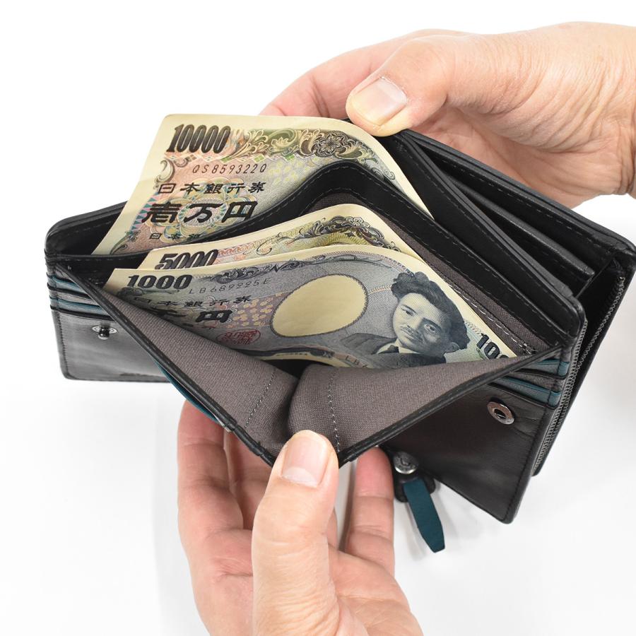 DOUBLES（ダブルス） ミドルウォレット 財布 二つ折り メンズ