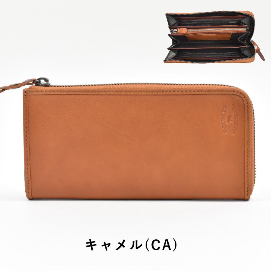 ダブル ラウンドファスナー ブライドルレザー 長財布 メンズ 茶 ブラウン DOUBLES（ダブルス） 長財布 財布 メンズ レディース ラウンド