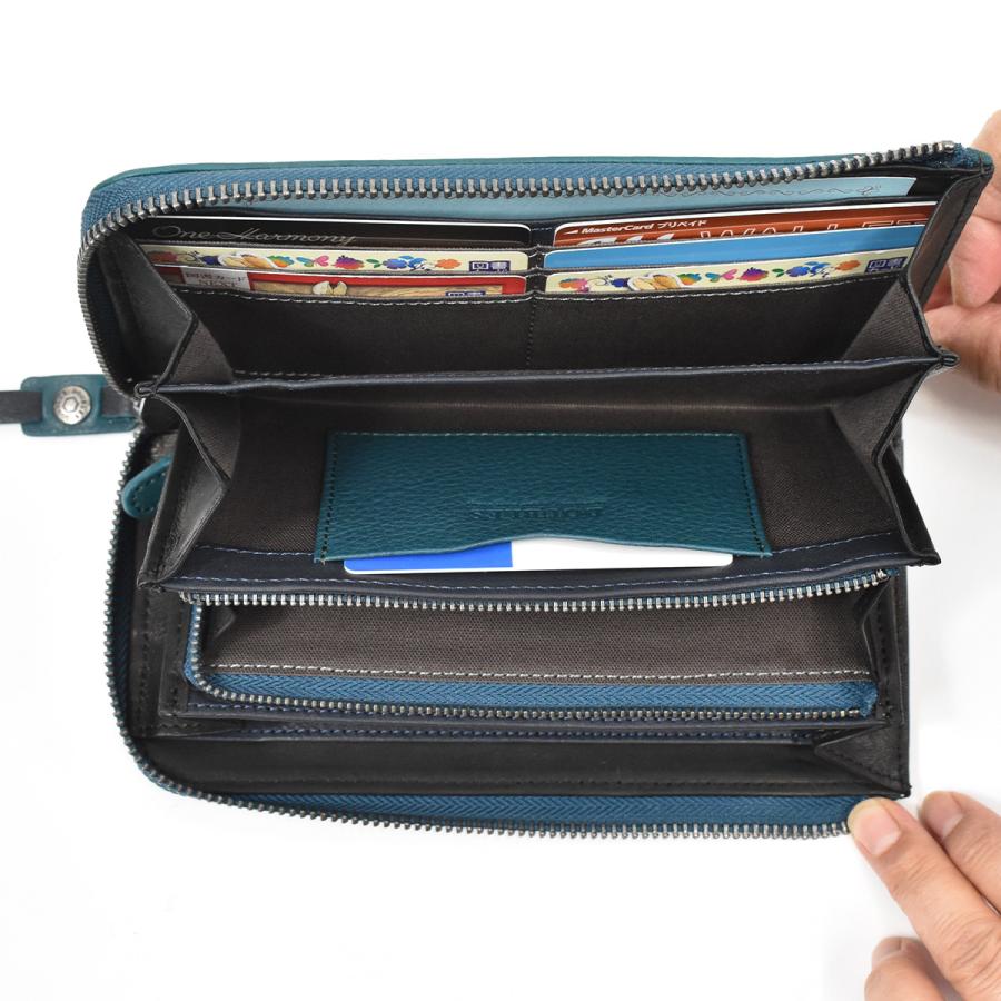 DOUBLES ダブルス 長財布 財布 メンズ レディース ラウンドファスナー