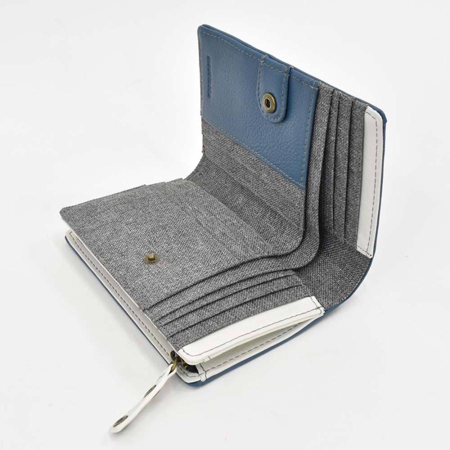 ムスタッシュ２つ折り財布　縦型 moustache 財布 ミドルウォレット ムスタッシュ 二つ折り 縦型