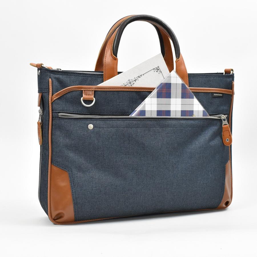 【値下げしました】PELLE NOBRIDA ビジネスバッグ ブラウン moustache on time ムスタッシュオンタイム ビジネスバッグ