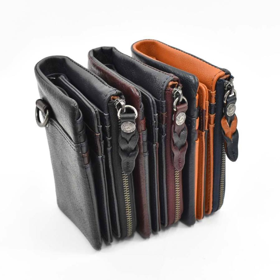 MOUSTACHE（ムスタッシュ） 財布 ミドルウォレット 二つ折り 本革 縦型