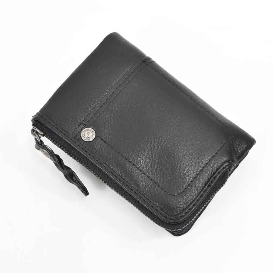 MOUSTACHE（ムスタッシュ） 財布 ミドルウォレット 二つ折り 本革 縦型