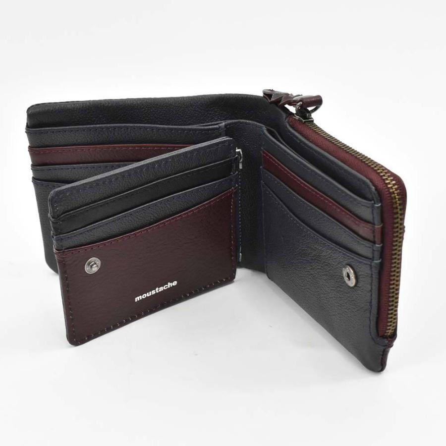 MOUSTACHE（ムスタッシュ） 財布 二つ折り メンズ レディース 本革 二
