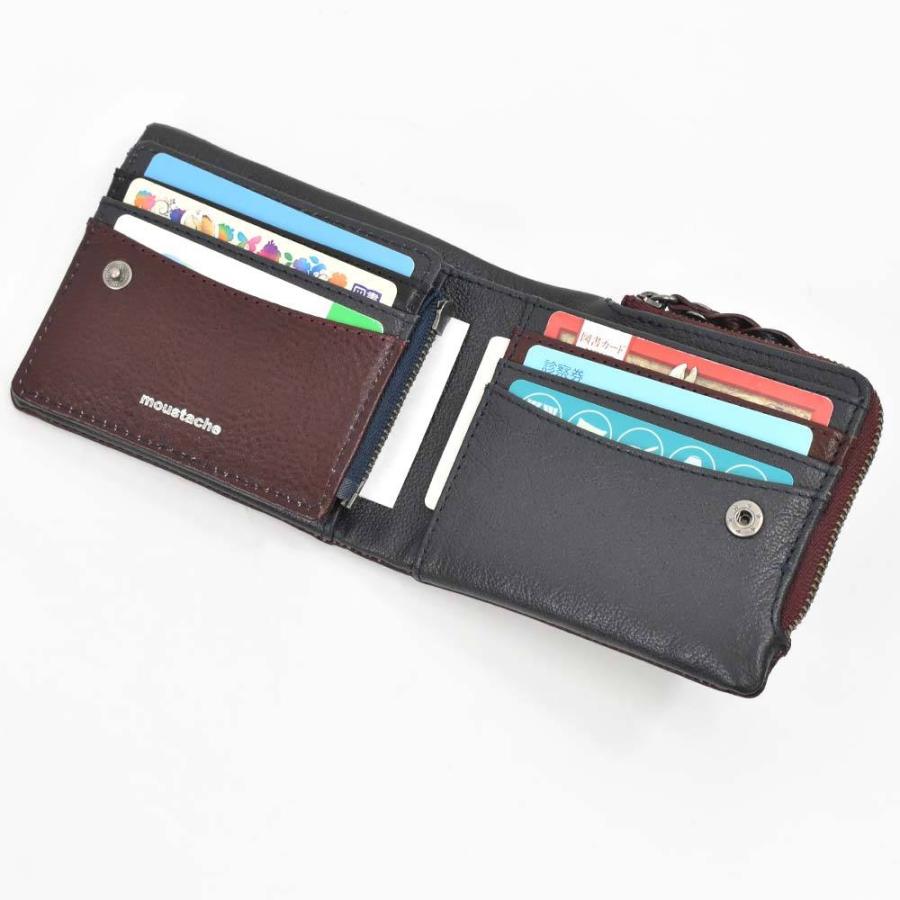 MOUSTACHE（ムスタッシュ） 財布 二つ折り メンズ レディース 本革 二