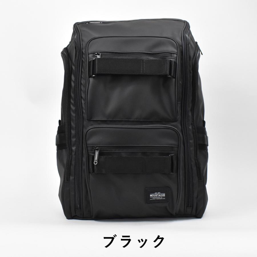 ムスタッシュ MOUSTACHE リュック メンズ 44L A3 VYP4960 スクエアリュックサック バックパック おしゃれ 通学リュック 大容量 スポーツ 登山 軽い 防水 黒_1