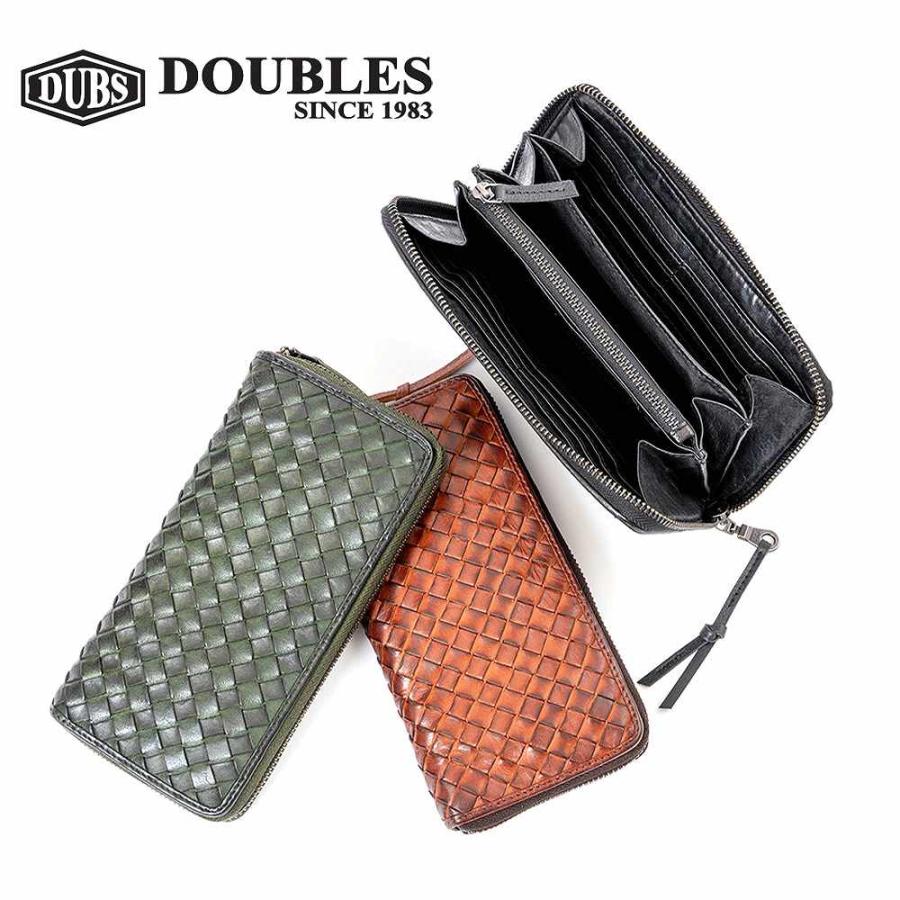める② DOUBLES（ダブルス） 長財布 本革 ラウンドファスナー 大容量 革