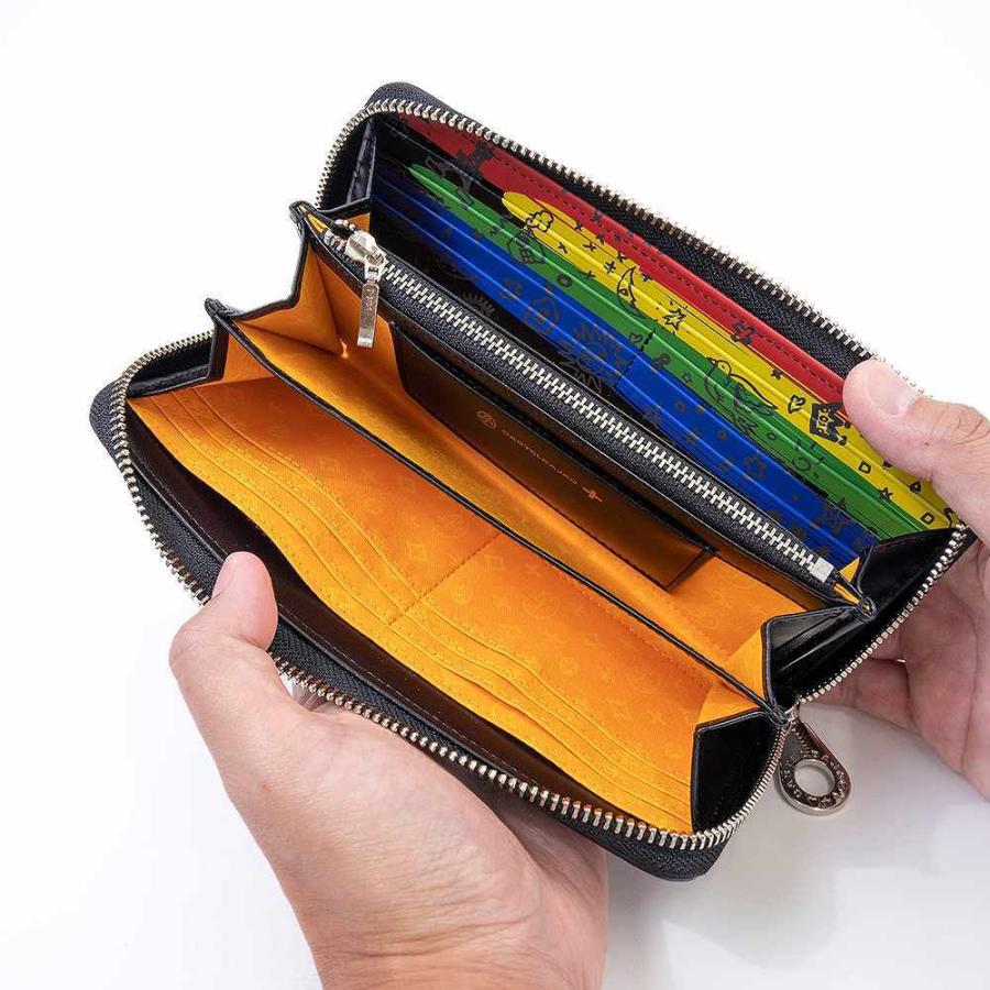 【未使用級】カステルバジャック ウブロ 長財布 ラウンドファスナー オレンジ CASTELBAJAC カステルバジャック 財布 長財布 ラウンドファスナー