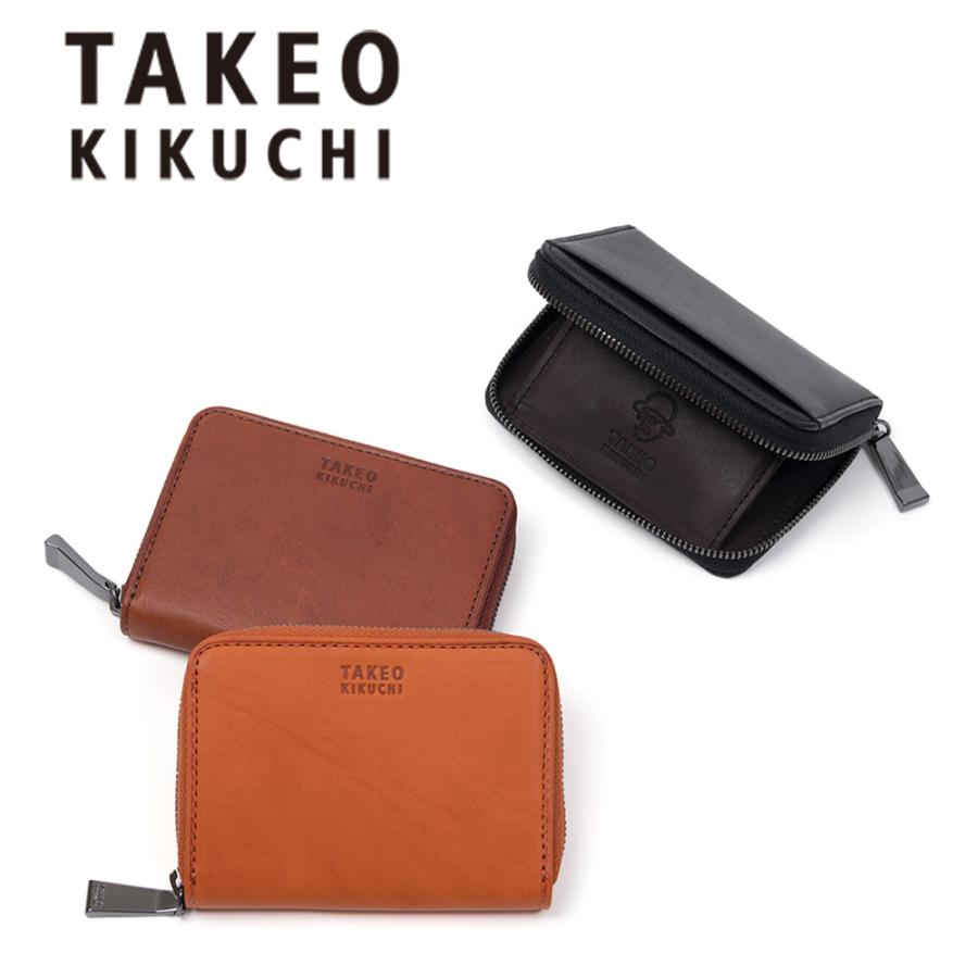 タケオキクチ 小銭入れ コインケース メンズ ブランド レザー 本革 軽量 ボックス型 ミニ財布 ラウンドファスナー ヘリテージ TAKEO KIKUC... TAKEO KIKUCHI