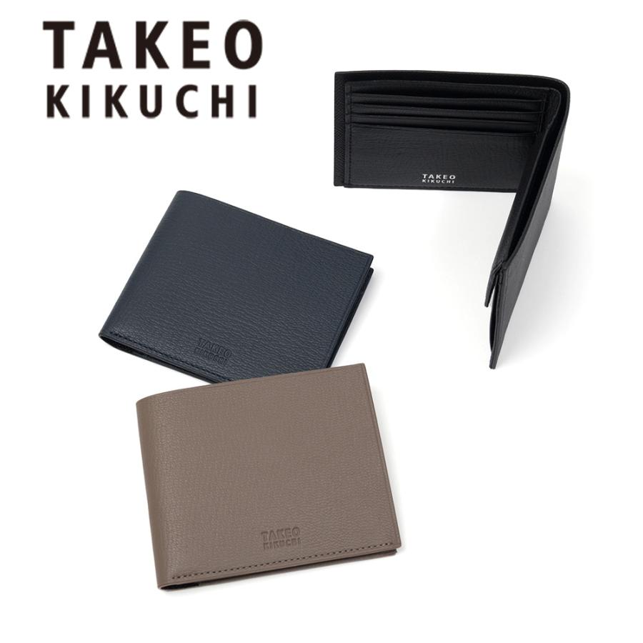 TAKEO KIKUCHI（タケオキクチ） 二つ折り財布 財布 薄い クラーク