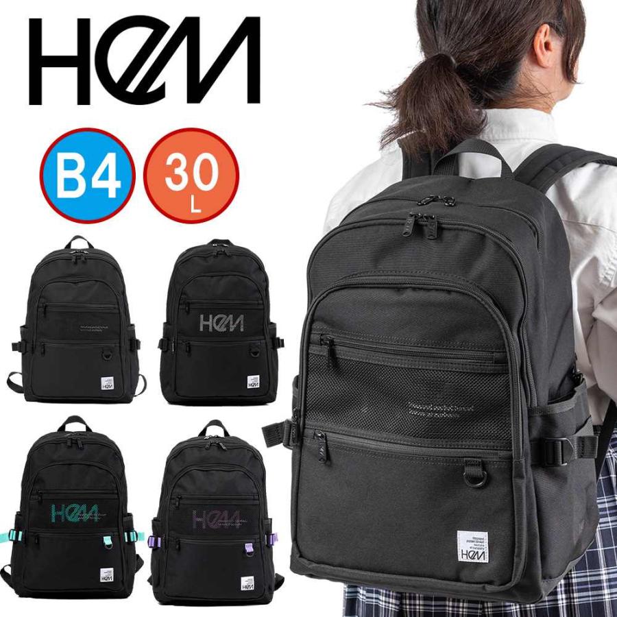 HeM（ヘム） リュック デイパック レイ 通学 女子 男子 30L B4