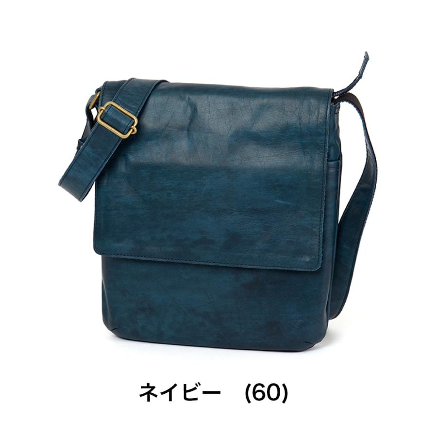 Dakota ダコタ ブルー オールレザー ショルダーバッグ メッセンジャー Dakota ダコタ ショルダーバッグ メンズ 縦型 本革 革 レザー 馬