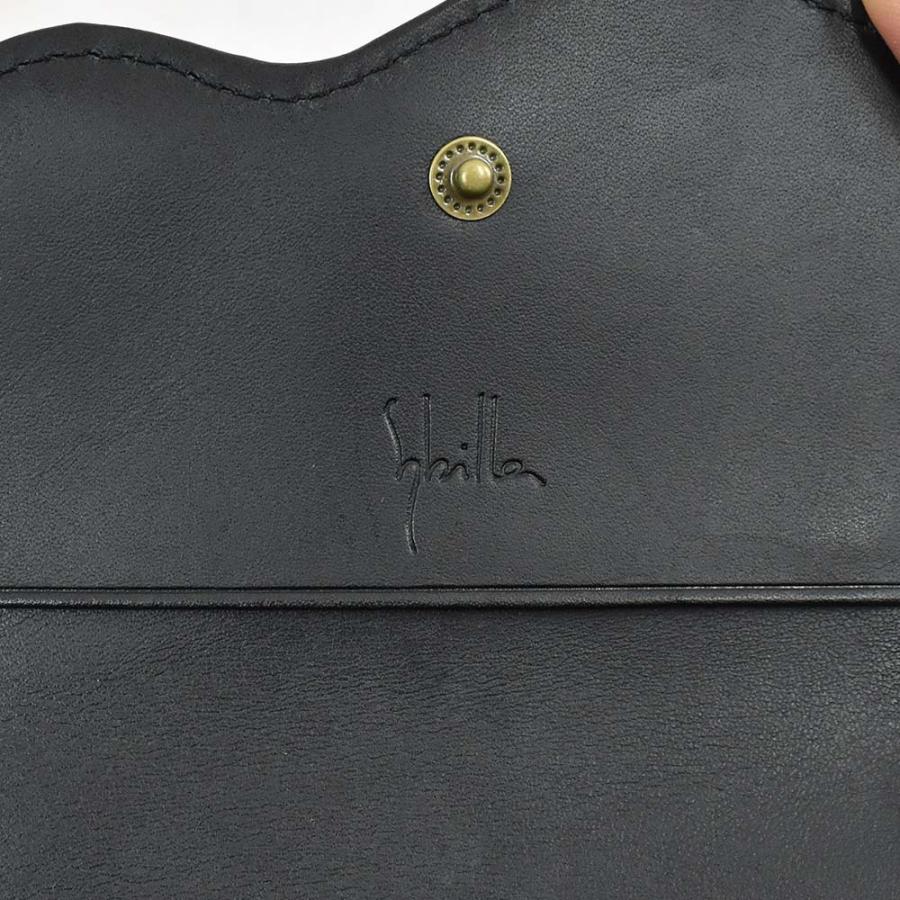 【新品・未使用品】Sybilla 二つ折りかぶせ財布 シルクロシリーズ　ブラック Sybilla シビラ 財布 sybilla 二つ折り シルクロ レディース 二