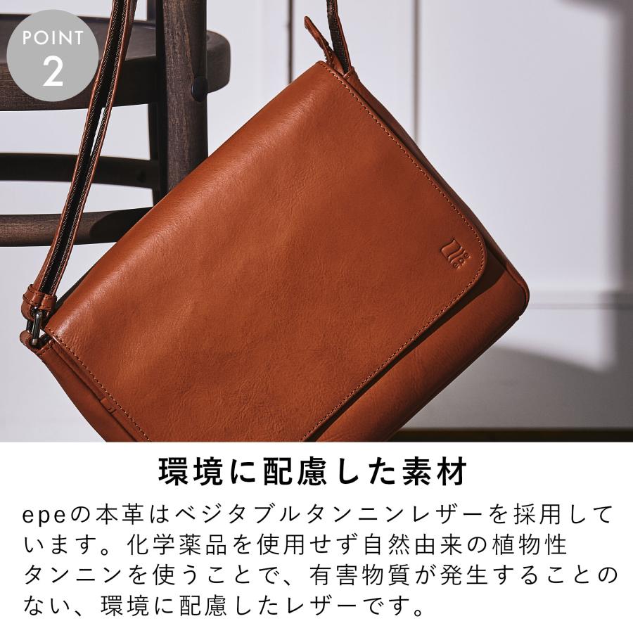 ショルダーバッグ メンズ 本革 レザー ブランド ファスナー 付き ショルダー バッグ 革 大容量 大きめ 人気 おすすめ 大人 30代 40代 50代 epeの画像
