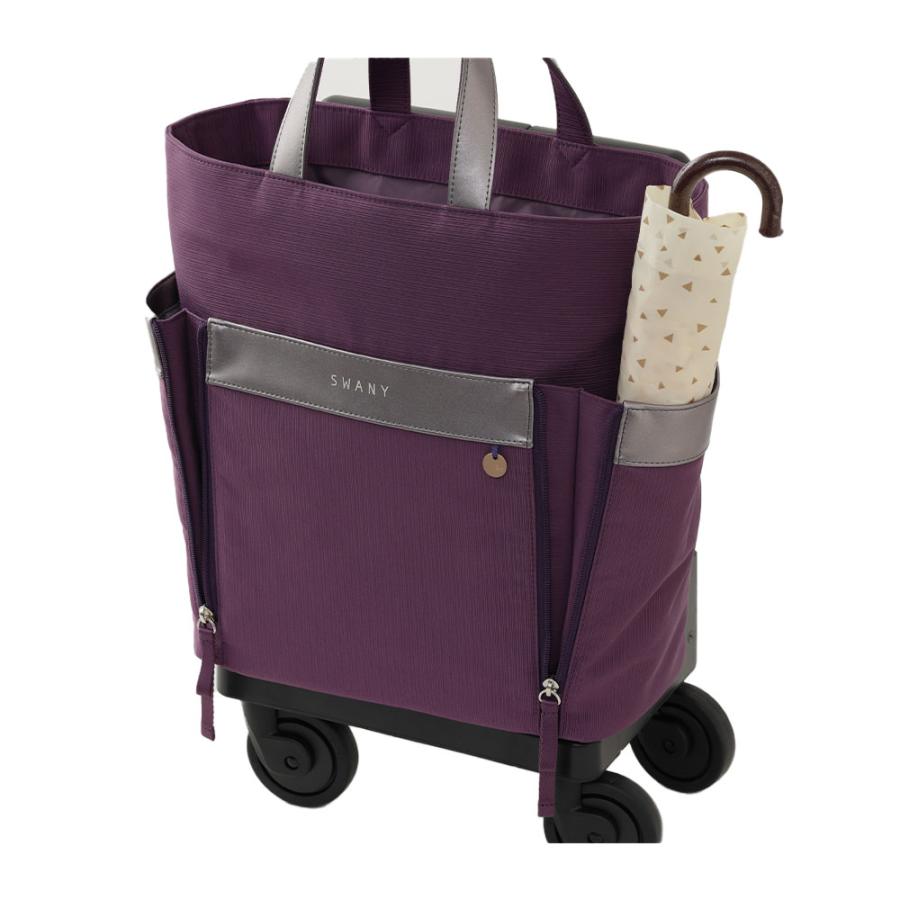 美品 SWANY スワニー キャリーバッグ カート ルバンドミニ パープル SWANY（キャリーバック） スワニー キャリーバッグ ルバンドミニ