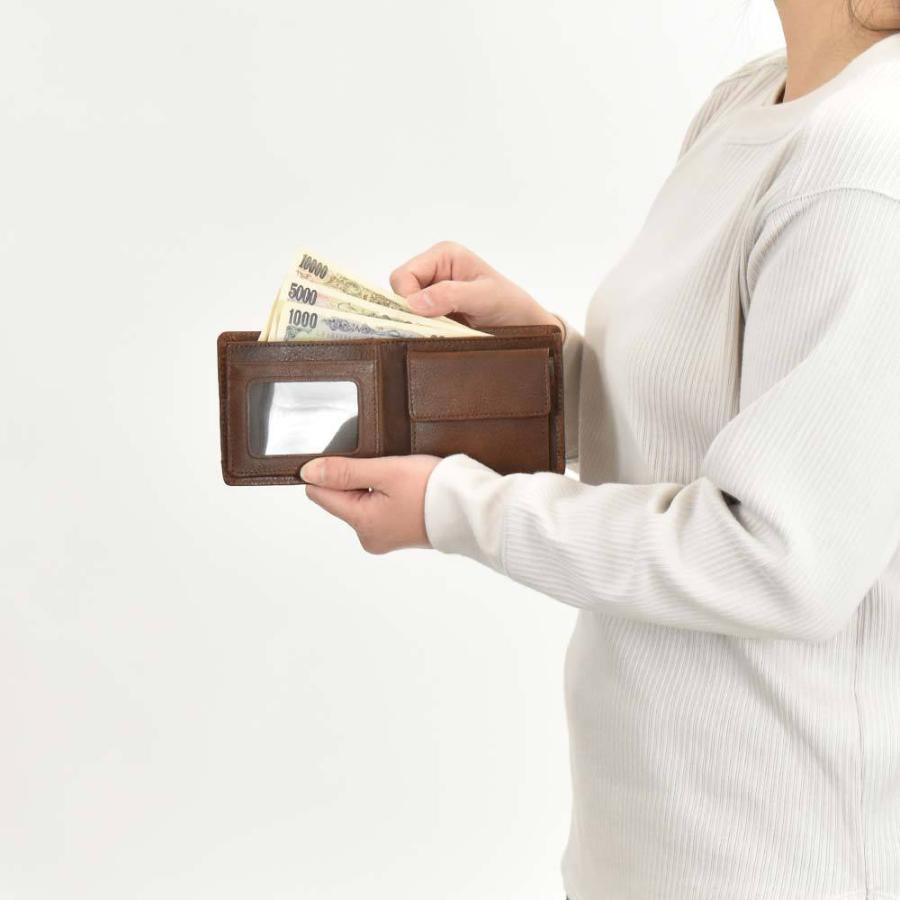 Lee（リー） 財布 二つ折り クリアポケット付き メンズ レディース 二