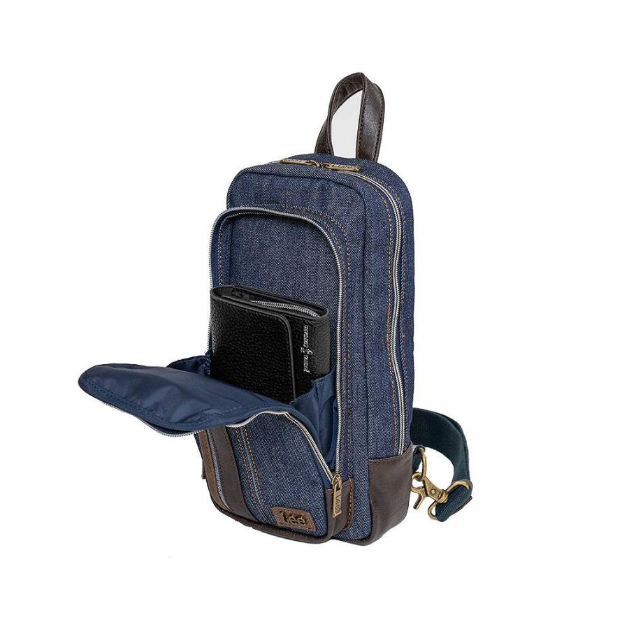 LEE-LE デニムボディバッグ Lee リー ボディバッグ デニム メンズ ブランド ワンショルダー