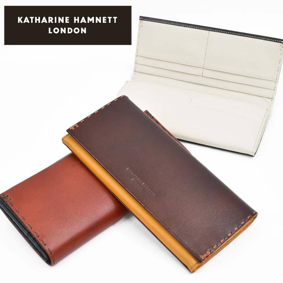 キャサリンハムネット KATHARINE HAMNETT LONDON 長財布 かぶせ 財布 本革 メンズ レディース テーラード2 革 レザー ブランド かぶせ型 490-58706 :sy