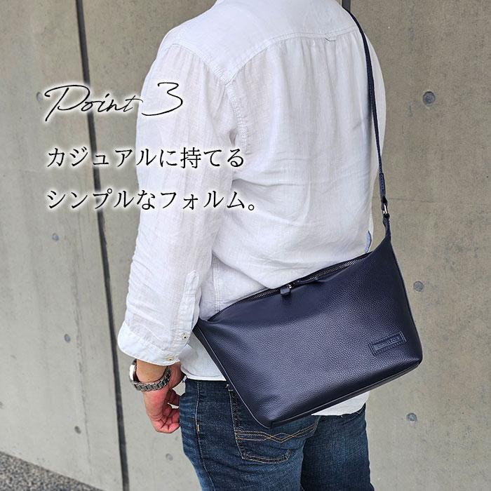 ショルダーバッグ 本革 革 レザー メンズ 小さい 小さめ 斜めがけ