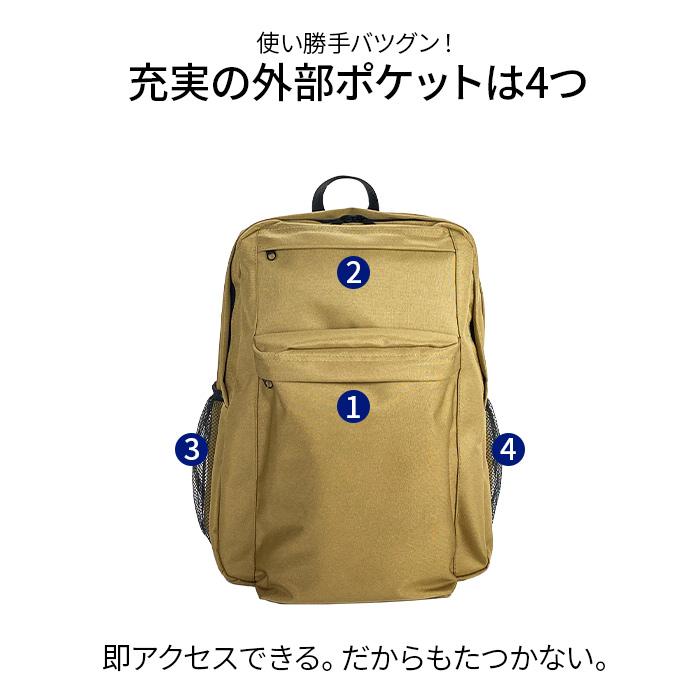 リュック 旅行用 1泊 20l 撥水 リュックサック メンズ レディース 黒