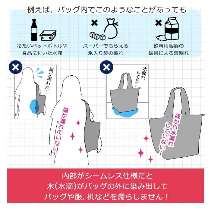 水が漏れにくいトートバッグ 保冷付きエコバッグ 買い物バッグ 保冷 ファスナー付き マチ付き メンズ レディース a4 保温 KBN53424｜kaban-club｜09