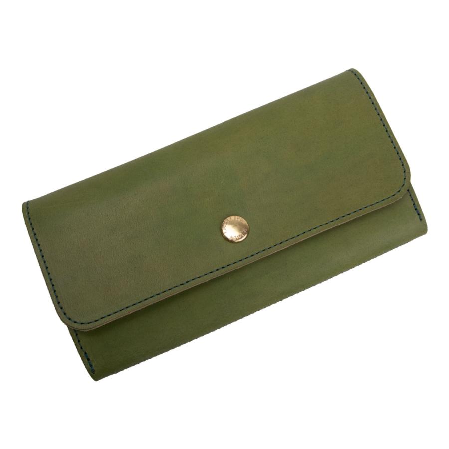 現品】オレンジ×ピンク タンバリン 本革ギャルソン長財布 ミナ