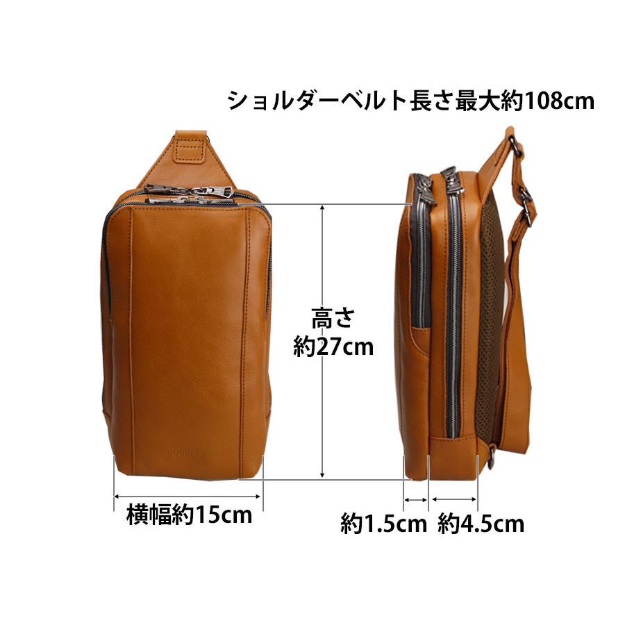 DOUBLES ボディバッグ メンズ 50代 40代 革 本革 レザー 小さい DOUBLES ボディバッグ メンズ 50代 40代 革 本革 レザー 小さい