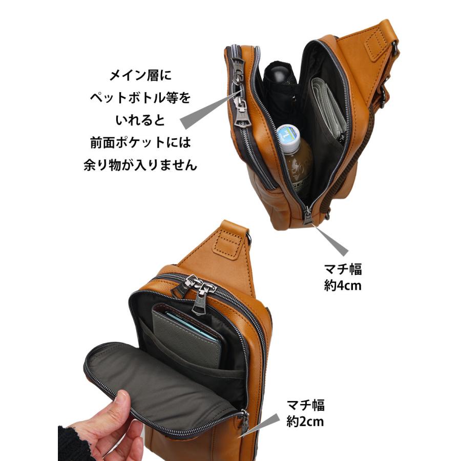DOUBLES ボディバッグ メンズ 50代 40代 革 本革 レザー 小さい DOUBLES ボディバッグ メンズ 50代 40代 革 本革 レザー 小さい
