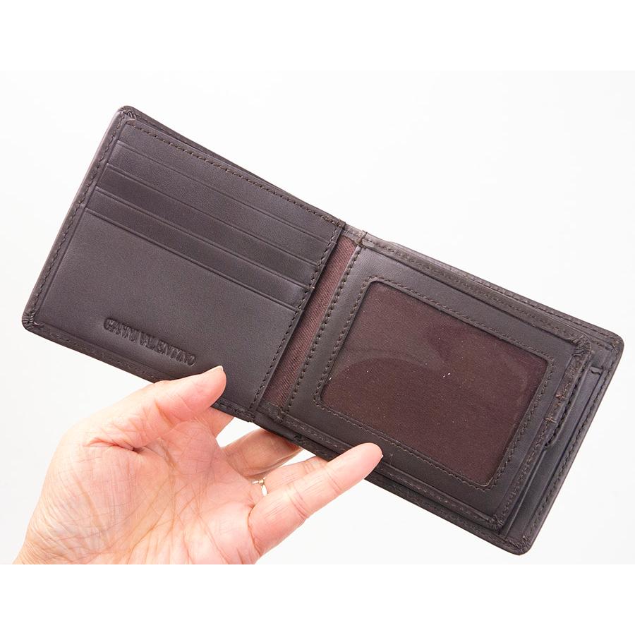 財布 メンズ 40代 50代 60代 61g524 Gianni Valentino ジャンニバレンチノ ブランド メール便 レザー 中ベラ付2つ折り財布 二つ折り 小銭入れあり 本革 革 年末のプロモーション大特価 二つ折り