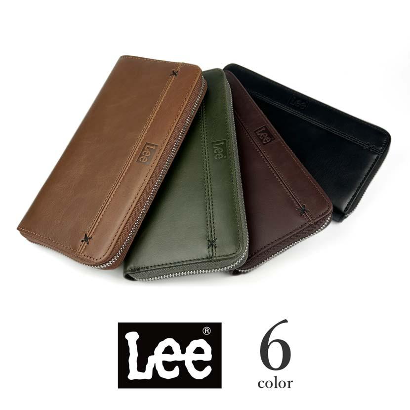 Lee（リー） 長財布 メンズ 本革 ファスナー カード12枚 クロス