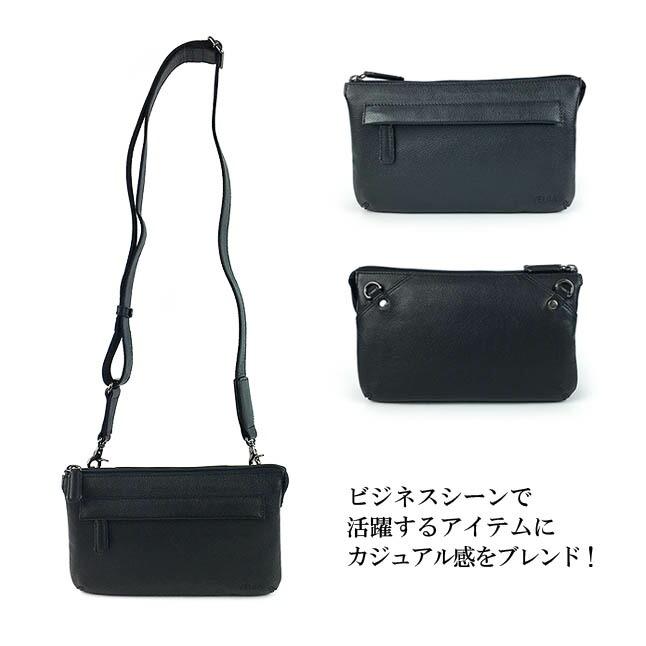 ショルダーバッグ セカンドバッグ メンズ 12-6061 軽量 牛革 VELBA 