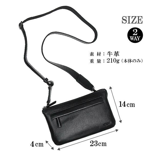 ショルダーバッグ セカンドバッグ メンズ 12-6061 軽量 牛革 VELBA