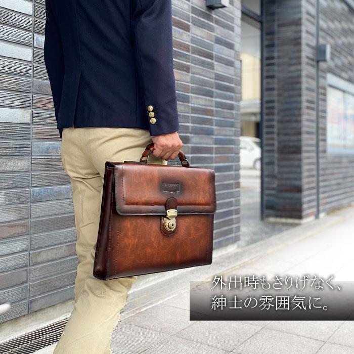 クラッチバッグ セカンドバッグ メンズ 日本製 23491 BRELIOUS ブレリアス セカンドポーチ 国産 豊岡製 手提げバッグ ブランド ビジネス 高級感 結婚式 カジュアル フォーマル おしゃれ かっこいい ギフト レトロ PVC シャドー加工 鍵付き フラップ A4 書類バッグ チョコ BRELIOUS（ブレリアス） クラッチバッグ セカンドバッグ メンズ 日本製