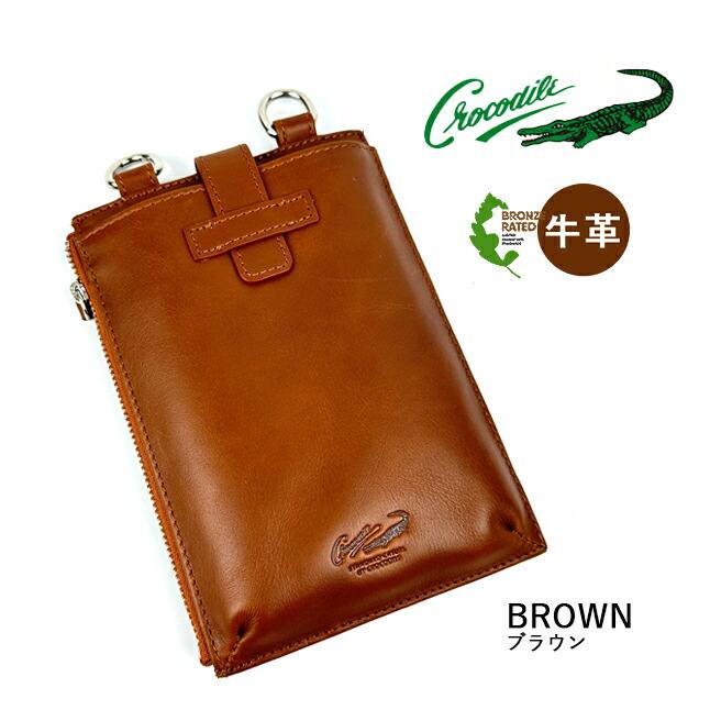 Crocodile（クロコダイル） スマホポーチ メンズ 本革 スマホ